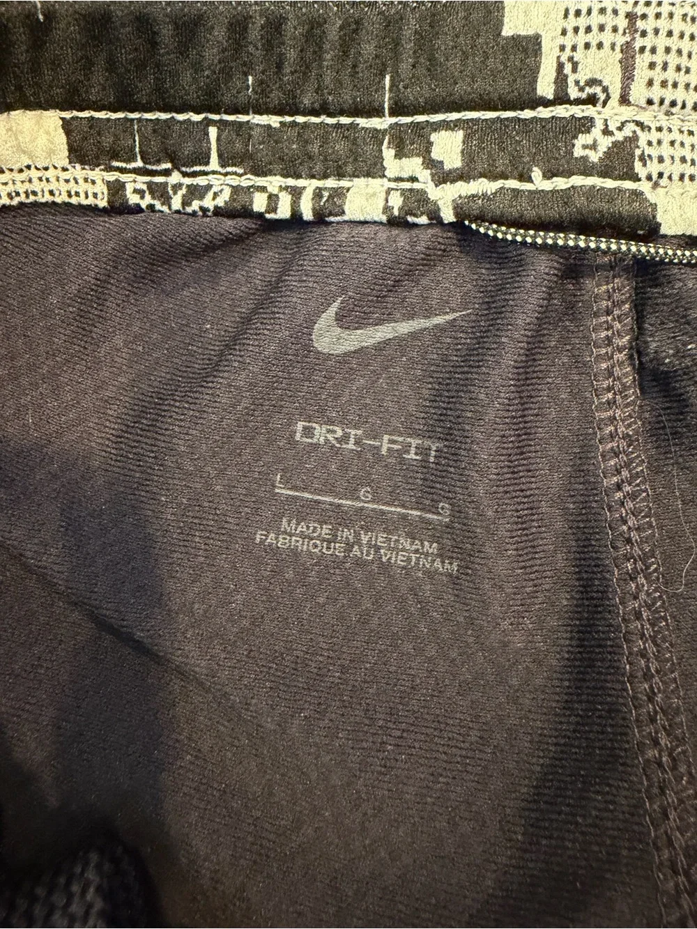 Nike Dri-Fit Navy Athletic Shorts w/ Light Blue Trim & Embroidered Swoosh